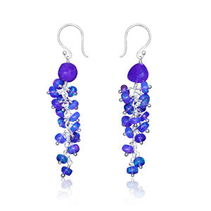 Pendientes Colgantes de Plata de Ley 925 con Ópalo Lavanda para Mujer, Pendientes de Piedra Natalicia, Regalo de Joyería para Ella - Product Image 1