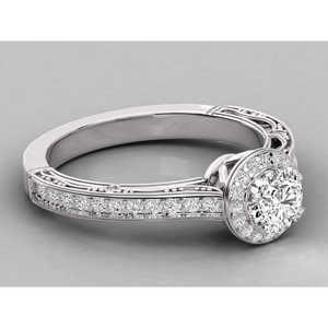 Bague pour femme plaquée or 9 carats avec diamant solitaire de laboratoire, design religieux tendance pour mariage, anniversaire, fête ou cadeau - Product Image 1