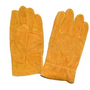 Conception personnalisée en cuir de vache pour soudeuse de construction industrielle Gants de travail à double sécurité pour le soudage - Product Image 4