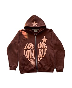 OEM Heavyweight doble cremallera Drop Shoulder Loose Crop Fitness en blanco de alta calidad de algodón Fleece Hoodies Boxy Fit Hoodie Zip up - Product Image 1