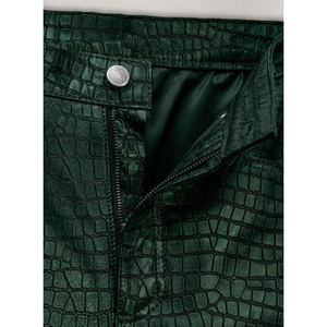 Phong Cách Mới Của Người Đàn Ông Phong Cách Biker Da Quần Thời Trang Da Bò Chính Hãng Với Mô Hình Thẳng Nâu Pent - Product Image 5