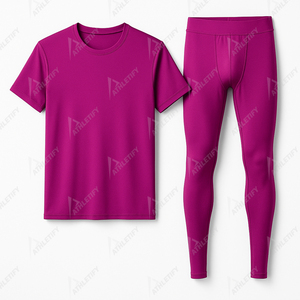 Ensemble de fitness en coton respirant pour homme avec t-shirt et guêtres pour la course à pied, le yoga, le tissu en coton doux pour le confort et la durabilité. - Product Image 3