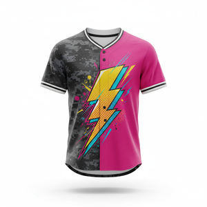 Maillot de baseball uniforme d'équipe sublimé vierge-Imprimé intégral - Product Image 4