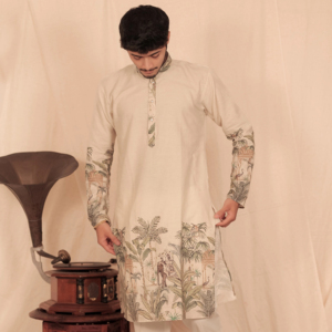 DISEÑADOR DIGITAL FOREST PURE KURTA Jari work kurta - Product Image 1