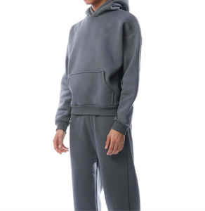 Sweat à capuche et pantalon de survêtement baggy surdimensionnés à épaules tombantes en molleton de coton lourd - Product Image 5