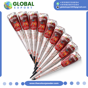 Best Quality Cherry <b>Red</b> <b>Henna</b> Cones Herbal Blend Long-Lasting <b>Red</b> Color 12 Cones Pack For Painless Temporary Tattoo & Body Art - Product Image 2