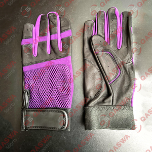 ถุงมือตีเบสบอล/ซอฟต์บอลคุณภาพสูง QASWA SPORTS แบบปรับได้ ปิดด้วยแถบตีนตุ๊กแก ทนทาน หนังแท้สั่งทำพิเศษ - Product Image 2