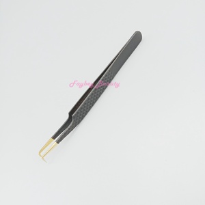 Pinzas aplicadoras de extensión de pestañas con logotipo personalizado Pinzas de pestañas de volumen de etiqueta privada para salón - Product Image 3