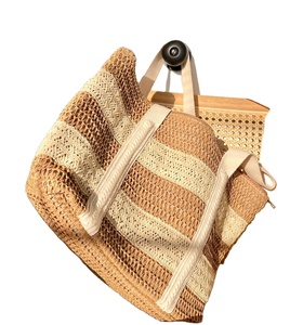 Bolsos de Hombro de Primera Calidad para Mujer, Bolso Tote de Verano con Cremallera, Bolsos de Playa de Macramé, Directamente del Proveedor Indio - Product Image 1