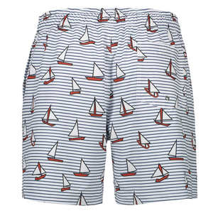 2024 Trending Custom Logo Gym Shorts High Street Beach Shorts con Hot Summer Color Solid Fitness Style Cotton Swim Shorts en blanco - Product Image 5