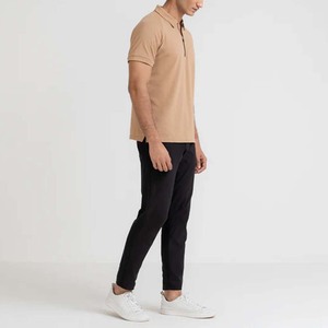 Chemise Homme Décontractée Unie à Manches Courtes en Fibre de Bambou 100% Respirante avec Fermeture Éclair Frontale - Product Image 3