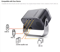 Projecteur LCD portable Android 11 4K 150 Ansi 2000 Lumens, 8 Go de stockage, Full HD, Home Cinéma, Projection 40-150 pouces, Vente chaude