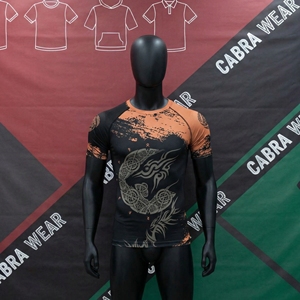 CABRA WEAR <b>Men's</b> Jiu Jitsu Rashguard | Spandex/Nylon | Anti-Slip Waistband | High Elastic Compression Top | Half Sleeve | - Product Image 2