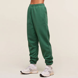 Jogging pour femmes en coton 100% tricoté, taille élastique, séchage rapide, décontracté, confortable, vert, haute qualité, OEM disponible, personnalisable - Product Image 3