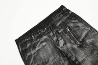 Pantalon évasé empilé en denim wax personnalisé de haute qualité pour hommes Jeans enduits de cire pour hommes
