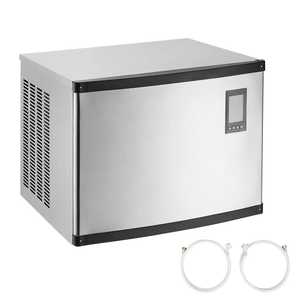 Machine à glaçons en acier inoxydable avec contrôle numérique, machine à glaçons en cubes, réfrigérateur de comptoir pour la maison, le bar, le café - Product Image 1