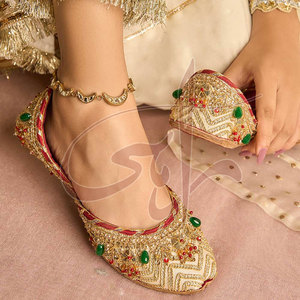 Hot Sale Custom Size Women <b>Khussa</b> Anti-Slippery Genuine Leather Upper Velvet Lining Durable Professional Made All Seasons - Product Image 4