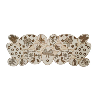 Chemin de table perlé à la mode avec motifs floraux brodés pour table à manger de mariage ou décor de fête coureurs faits à la main - Product Image 1