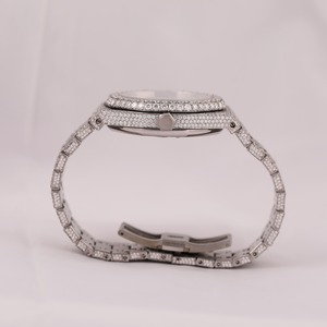 VVS Moissanite นาฬิกาติดเพชรนาฬิกาข้อมืออัตโนมัติทำจากสแตนเลสสุดหรูพร้อมนาฬิกาเพชรแฟชั่นสไตล์หน้าอก - Product Image 2