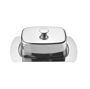Plat à beurre en acier inoxydable plat à beurre avec couvercle pour magasin de cuisine récipient à beurre porte-beurre plat à beurre - Product Image 6