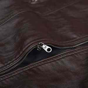 Chaqueta de Cuero de Diseño Nuevo, Hecha a Medida, de Alta Calidad, Chaqueta de Cuero Sintético Negra para Hombre - Product Image 4