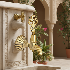 Grifo de latón pulido estilo otomano para baño de hammam, fuente de mezquita, montaje en pared, 1 manija - Product Image 3