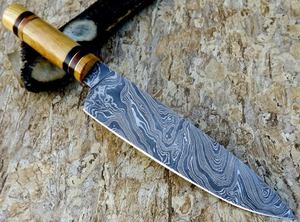 Nueva llegada OEM Damasco cuchillo de chef de acero con mango de madera de olivo hecho a mano al por mayor personalizado mejor cuchillo de cocina - Product Image 3