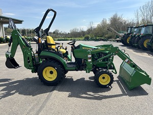 John Deeree 2025R Sub Compact <strong>Tractor</strong>, WITH <strong>LOADER</strong> AND BACKHOE <strong>Loader</strong> &amp; <strong>Snow</strong> <strong>Plow</strong> - Product Image 3