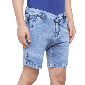 Shorts en jean pour hommes 100 % coton à séchage rapide, taille mi-haute, style décontracté uni, nouvelle collection, vente en gros OEM, logo personnalisé, marque privée - Product Image 1