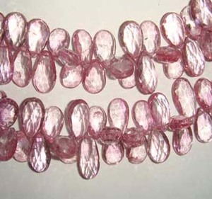 Pérolas de Cuarzo Rosa Facetadas en Forma de Pera, Piedras Preciosas Sueltas al por Mayor, Tamaño 6x10-7x12mm, Longitud 8 Pulgadas, para Fabricación de Joyería - Product Image 1