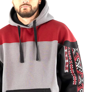 เสื้อฮู้ดปักลายสำหรับผู้ชายเสื้อมีฮู้ดแขนยาวทำจากผ้าฝ้าย100% ดีไซน์ใหม่ - Product Image 5