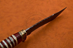 Newley Crafted Damascus Steel Bowie <b>Knife</b> With Camel <b>Bone</b> <b>Handle</b> Camping <b>Knife</b> Handmade Hunting <b>Knife</b> Fixed Blade Survival <b>Knife</b> - Product Image 4