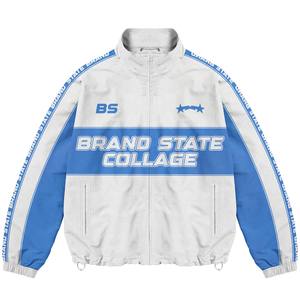 ชุดวอร์มไนลอนสีขาวแบบปักลายกันน้ำสำหรับทุกเพศโลโก้ออกแบบได้ตามที่ต้องการ - Product Image 2