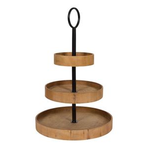 เป็นมิตรกับสิ่งแวดล้อมหลายชั้นไม้มะม่วงแผ่นเสียงจานขนมหวานเค้กและผลไม้แห้งถาดเสิร์ฟไม้ - Product Image 4