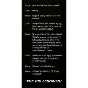 Póster rectangular de The Big Lebowski con Zitate - Product Image 1