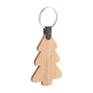 Porte-clés écologique Fjerny en forme de sapin de Noël, mousqueton promotionnel respectueux de l'environnement - Product Image 1