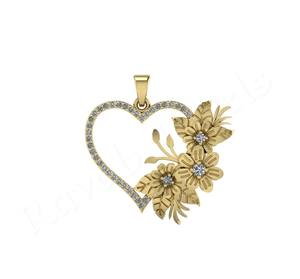 Custom 925 Sterling Silver Heart Flower Shape Jewelry Excellent Quality Trendy Style Anniversary Gift for Girls - Product Image 4