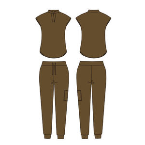 Uniformes Médicos Personalizados, Uniformes de Hospital, Uniformes de Enfermería, Top de Manga Corta, Pantalones Deportivos, Traje de Enfermería, Ropa de Spa, Uniforme de Enfermera Elástico - Product Image 4
