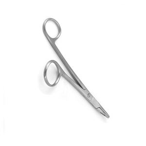 Soporte de aguja Gillies de acero inoxidable alemán, con tijeras pequeñas de sutura, pinzas de aguja quirúrgicas rectas de 6" - Product Image 3