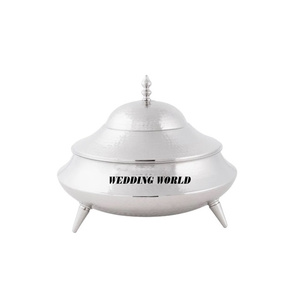 Marmite en métal de la meilleure qualité Casserole de créateur faite à la main de qualité supérieure Réchauffeur d'aliments en métal poli brillant - Product Image 1