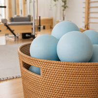 Ballon de yoga mini personnalisé de 9 pouces, écologique, anti-éclatement, en PVC robuste, pour le fitness, l'entraînement du tronc et la stabilité