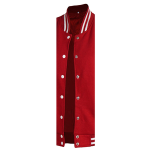 Veste universitaire en cuir véritable sur mesure, vente en gros d'usine, conception OEM, respirante, coupe-vent, haute qualité, broderie sur le devant pour hommes - Product Image 3