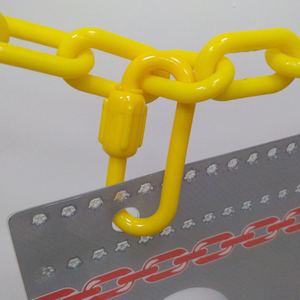 Chaîne à maillons simples en plastique de 6mm, lien rapide original de couleurs, mousqueton à vis de forme ovale - Product Image 4