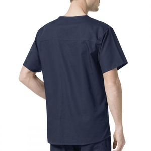 Unisex Clinical Scrub Nurse Uniform <b>Set</b> Sanitary Outfit Suit Made of Stretch Jersey Material for Healthcare Medical Hospital Use - Product Image 3