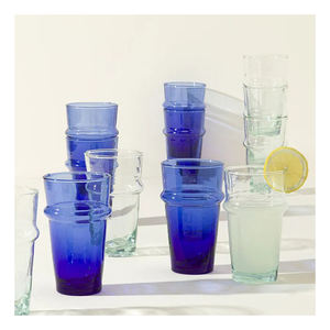 Verres Beldi marocains de qualité supérieure, fabriqués à la main, ensemble de vaisselle traditionnelle colorée en provenance d'Inde - Product Image 4