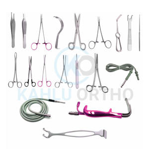 KAHLU ORTHOPEDIC-Juegos de cirugía plástica de 19 piezas, instrumentos quirúrgicos manuales reutilizables de acero inoxidable - Product Image 1