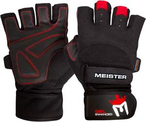 Guantes de Cuero MBAANI de Medio Dedo para Levantamiento de Pesas, Crossfit y Entrenamiento en Gimnasio - Guantes Unisex para Fitness y Culturismo - Product Image 1