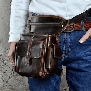 Customizable Waterproof <b>Travel</b> Walking Sports Gym Running Fanny Pack <b>Belt</b> Bags Leather Waist Bag for Men LWB-0007 - Product Image 3