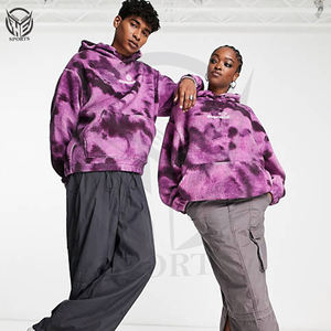 Sweat à capuche vintage tie-dye 100% coton hiver chaud top vente design unisexe avec style hip-hop et dernière mode - Product Image 4
