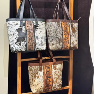 Nouveau sac fourre-tout pour femmes occidentales en cuir repoussé à la main sac de transport dissimulé en cuir véritable personnalisé grande collection de sacs à main pour femmes - Product Image 3